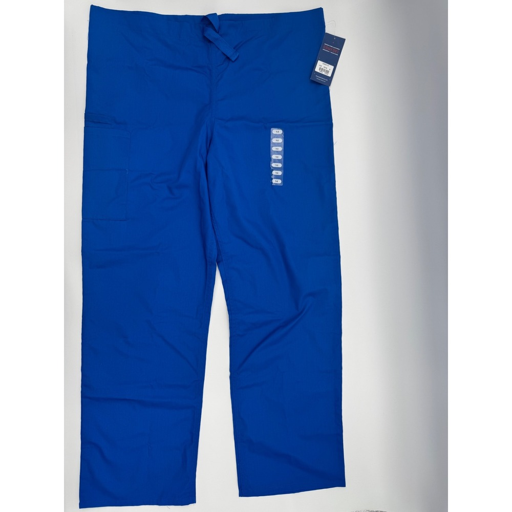 Cherokee Workwear Unisex‎ Scrub Pants Royal Blue Medium 4100 ROYW Drawstring NWT